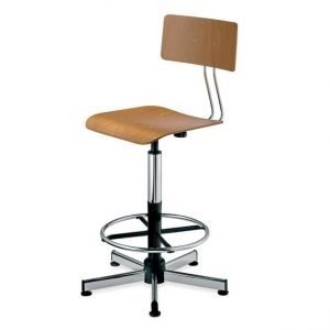 Sgabello studente con poggiapiedi e schienale