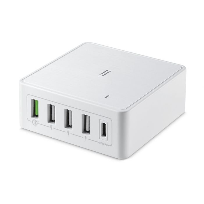Aiino - Charging Station con Type-c PD + QC 3.0 + 3 USB - 60W Max - EU plug