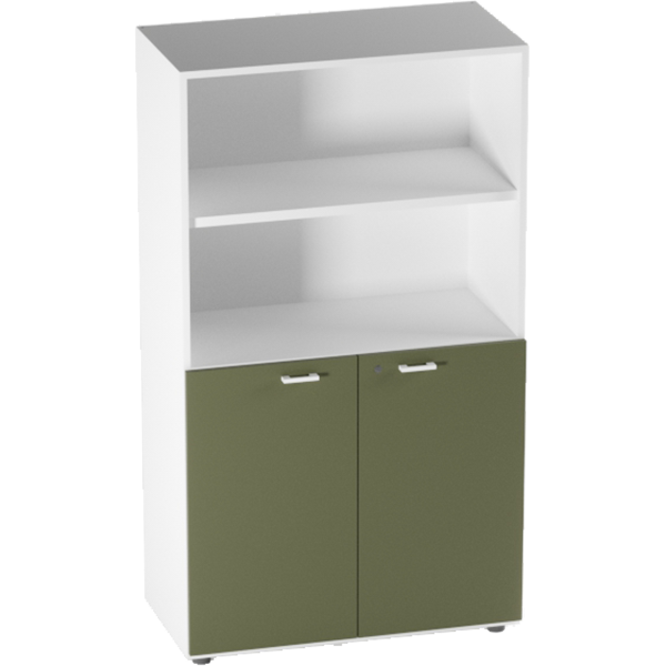 Libreria media con ante